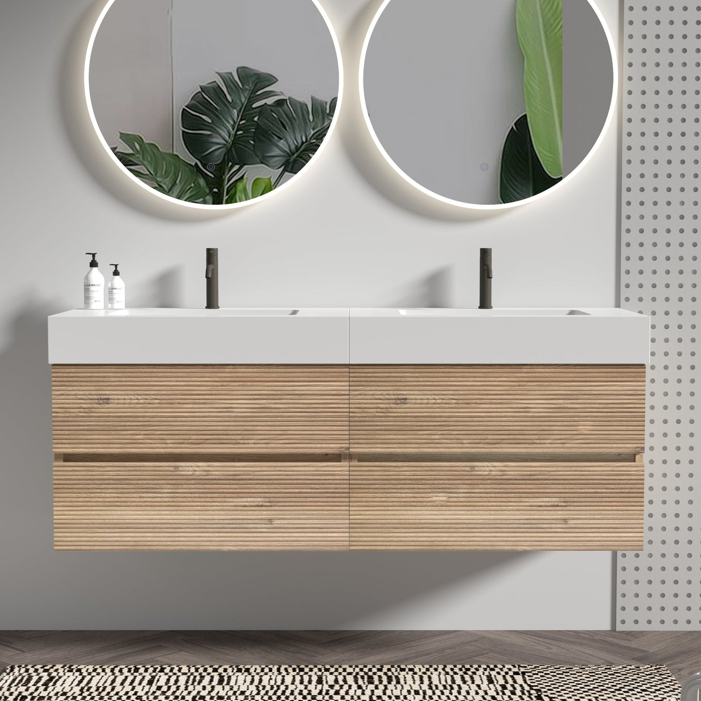 Grace 60" Bathroom Vanity with Double Drawers