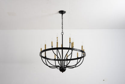 18-Light Industrial Iron Candle Chandelier