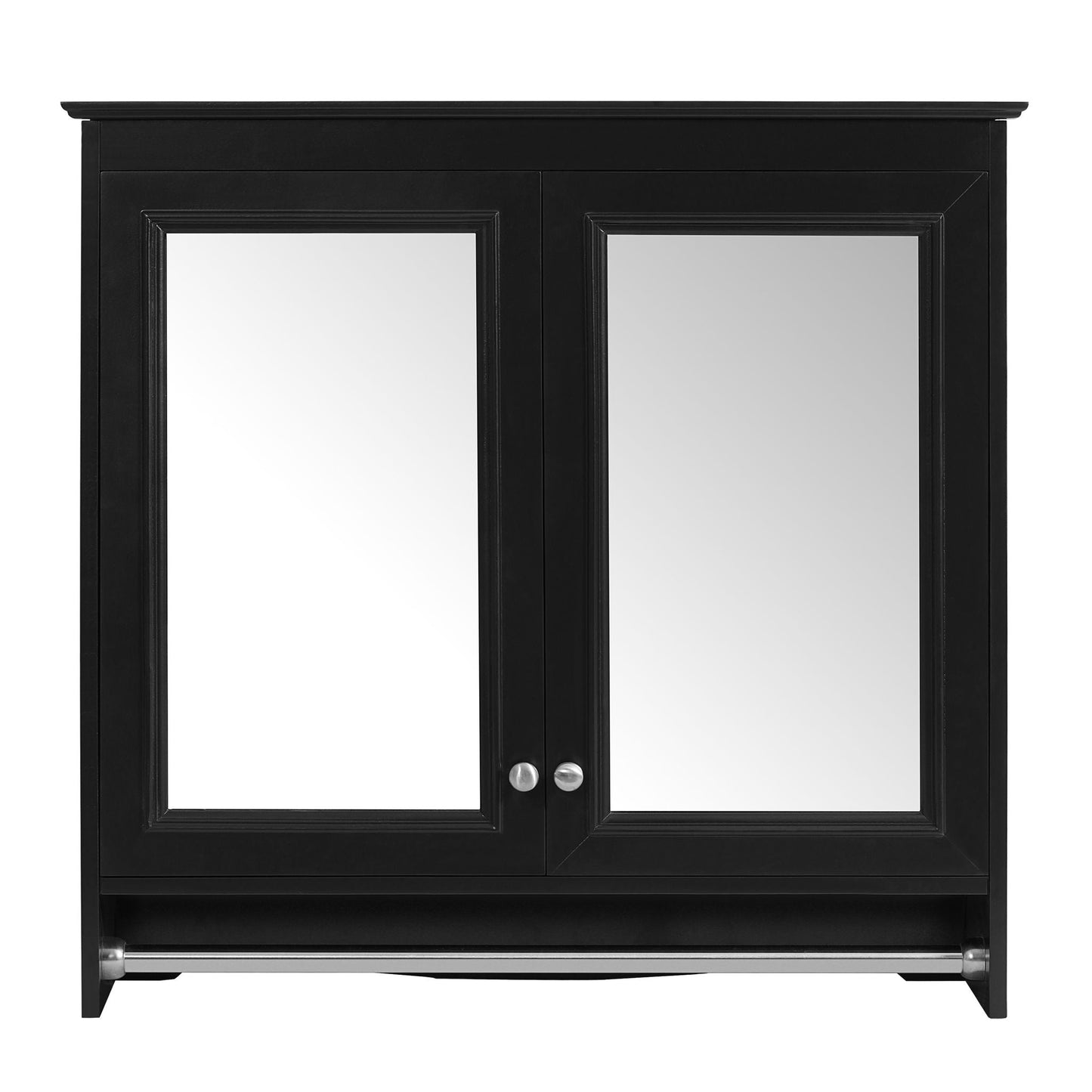 Modern Wall-Mounted Mirror Cabinet With Adjustable Shelves, Soft-Close Doors, High-Definition Mirror