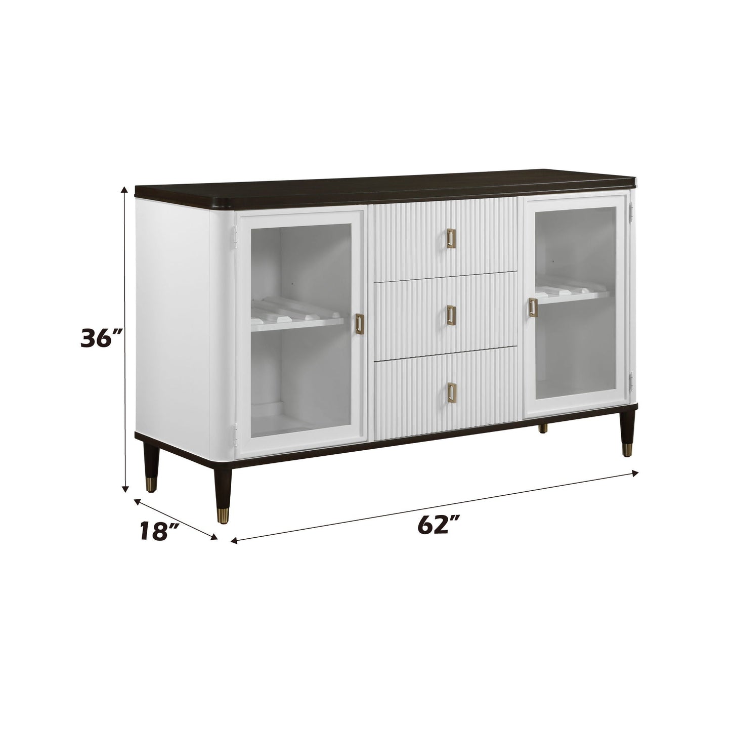 Carene Server Brown / White