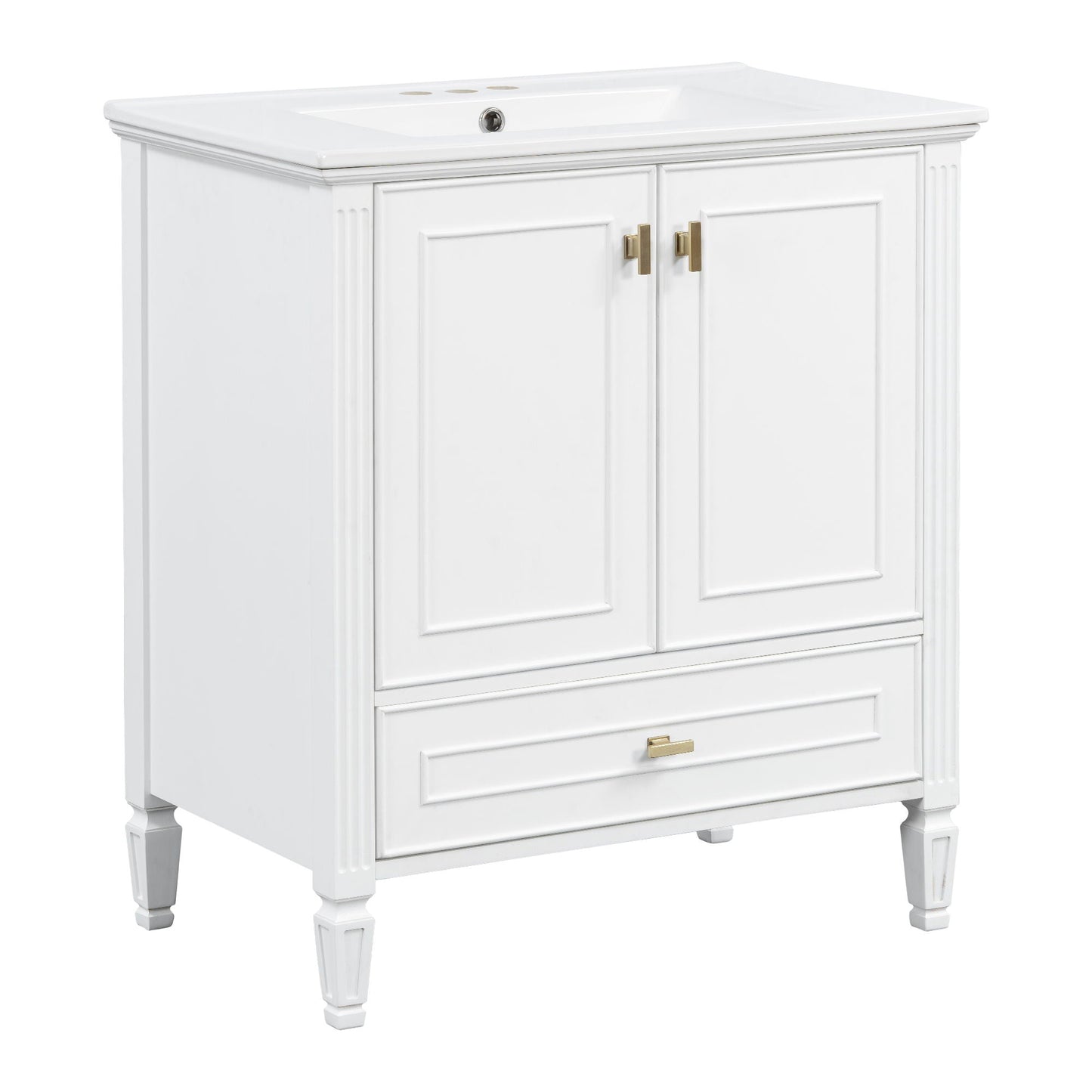 Freestanding Vanity With 1 Drawer & 2 Soft Close Doors With Door Mounted Storage