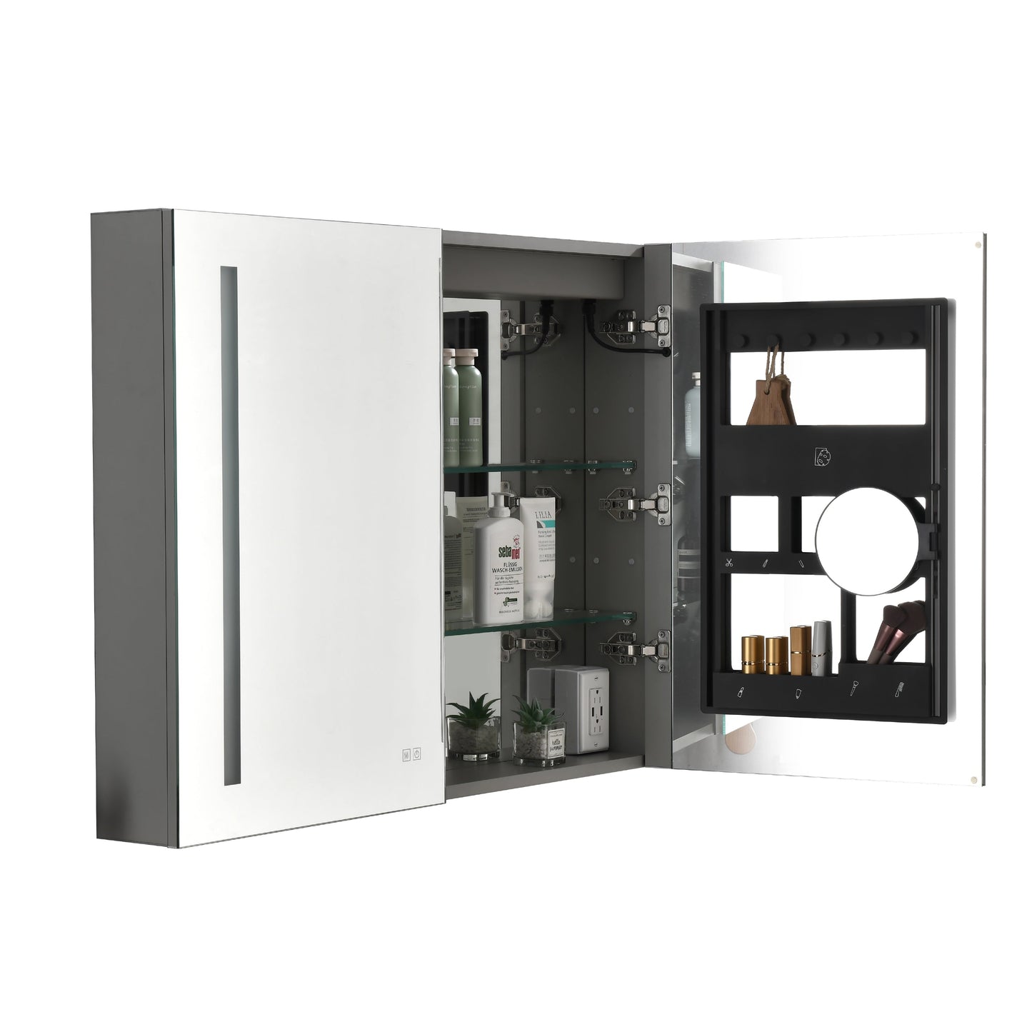 LED Lighted Bathroom Medicine Cabinet - 40 x 30 Inch
