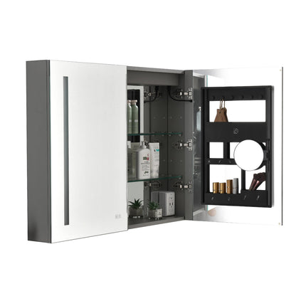 LED Lighted Bathroom Medicine Cabinet - 40 x 30 Inch