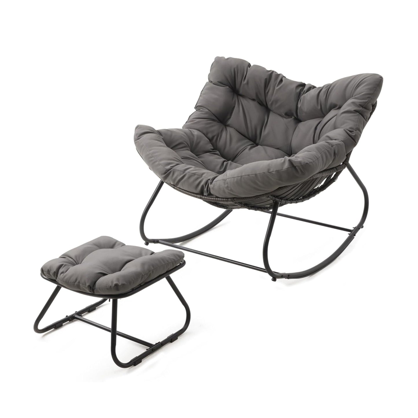 Egg Rocking Chair With Ottoman