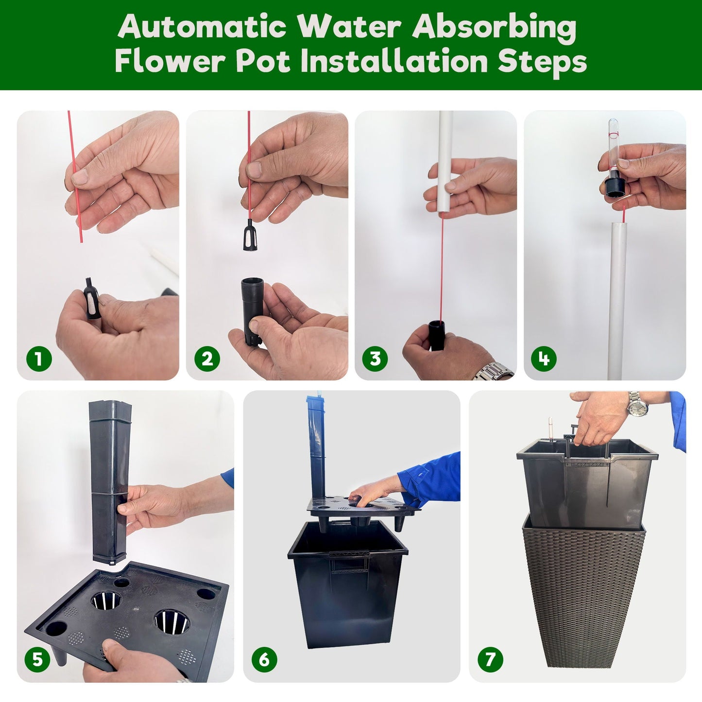 Indoor Outdoor Planter With Automatic Watering System