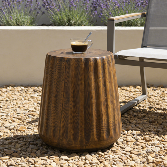 MGO Outdoor Indoor Side Table - Tree Stump Style