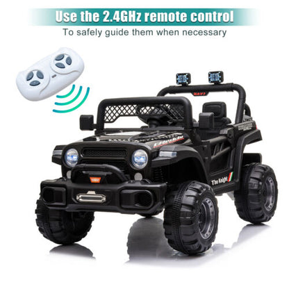 BBH-016 Dual Drive 12V 4.5A.h 2.4G Remote Control Off-Road Vehicle in Black