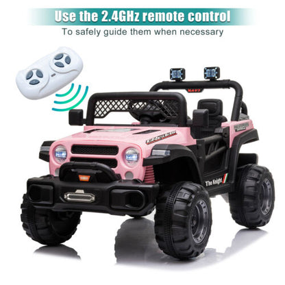 BBH-016 Dual Drive 12V 4.5A.h 2.4G Remote Control Pink Off-Road Vehicle
