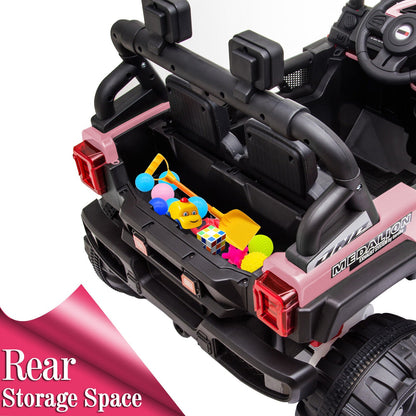 BBH-016 Dual Drive 12V 4.5A.h 2.4G Remote Control Pink Off-Road Vehicle