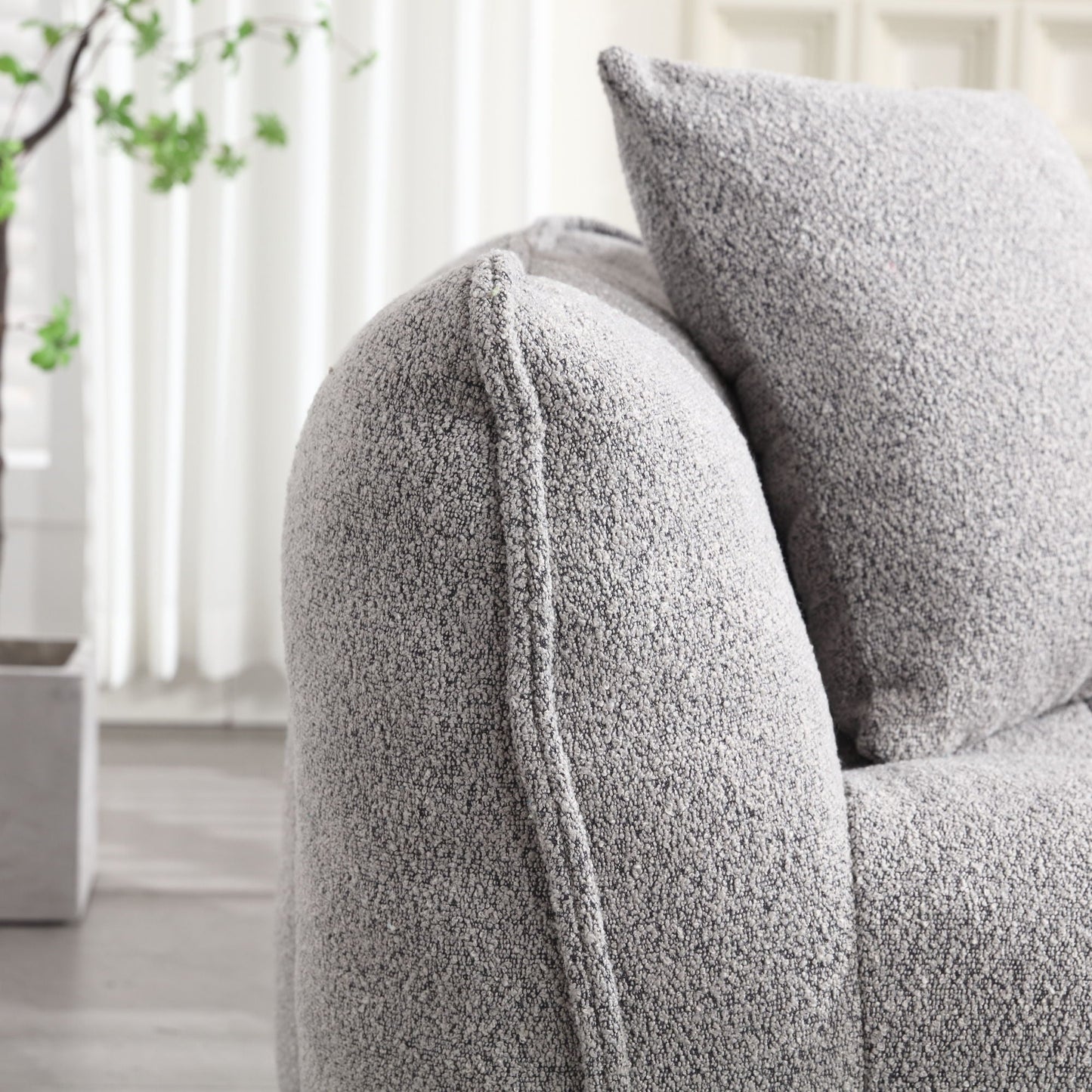Cozy Beanbag Chair With High Resilience Foam Core For 2