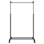 15kg/33lbs Garment Racks 3.12ft-4.80ft Height Adjustable Clothes Stand Foldable Clothes Hanger w/ Wheels Storage Shelf For Dormitory Home