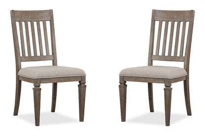 Lancaster - Dining Side Chair With Upholstered Seat (Set of 2) - Dovetail Gray