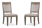Lancaster - Dining Side Chair With Upholstered Seat (Set of 2) - Dovetail Gray