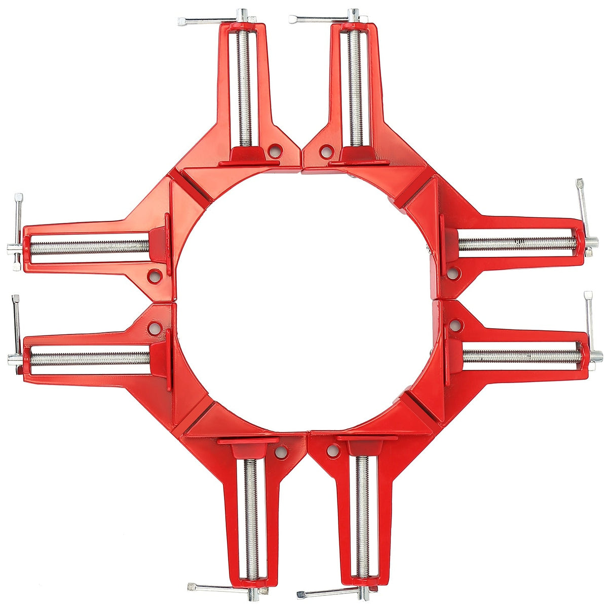 4Pcs 90 Degree Right Angle Corner Clamps Aluminum Alloy Miter Corner Clamp Woodworking Glass Frame Clamp for Picture Frame Holder Glass Holder DIY Woo