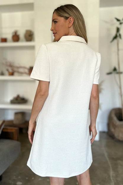 Texture Short Sleeve Dress