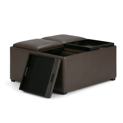 Avalon - Square Coffee Table, Storage Ottoman