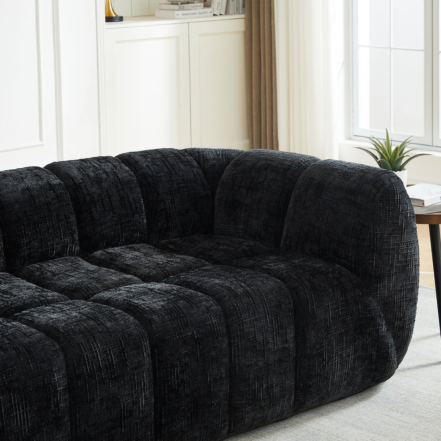 Modern Sofa With Piano Key Backrest
