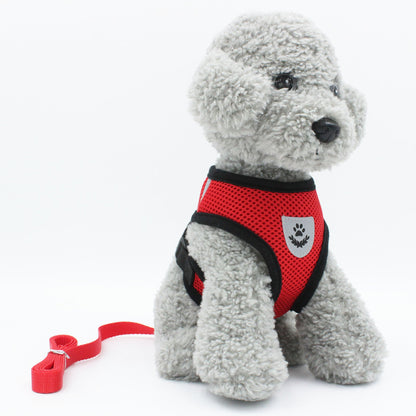 Dog Leash Breathable Vest Pet Chest Strap Small Dog Reflective Dog Rope