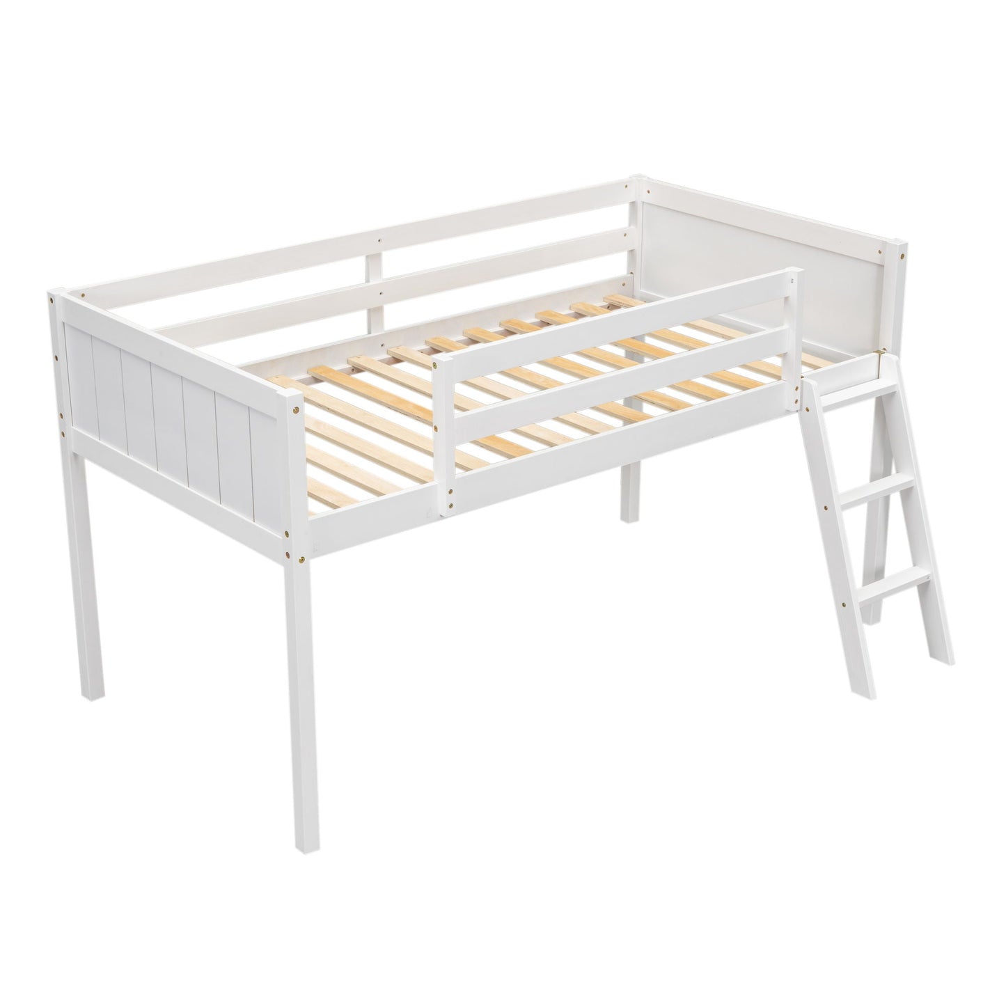 Low Loft Bed With Adjustable Ladder