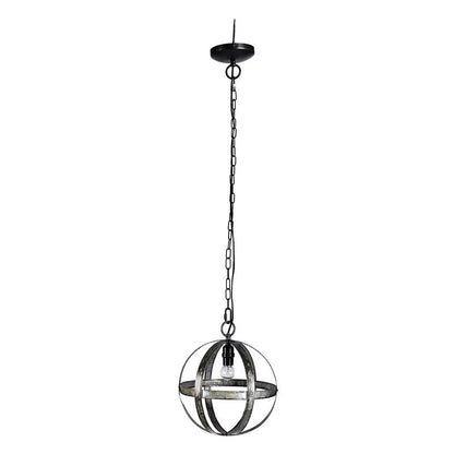 Metal Chandelier, Hanging Light Fixture With Adjustable Chain For Kitchen, Bulb Not Included - Gray