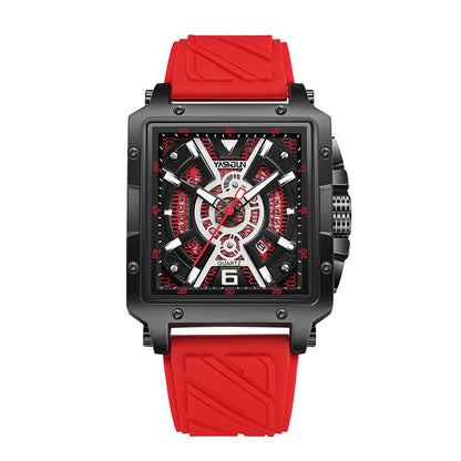 Fashionable Mens Watch With A Large Square Dial