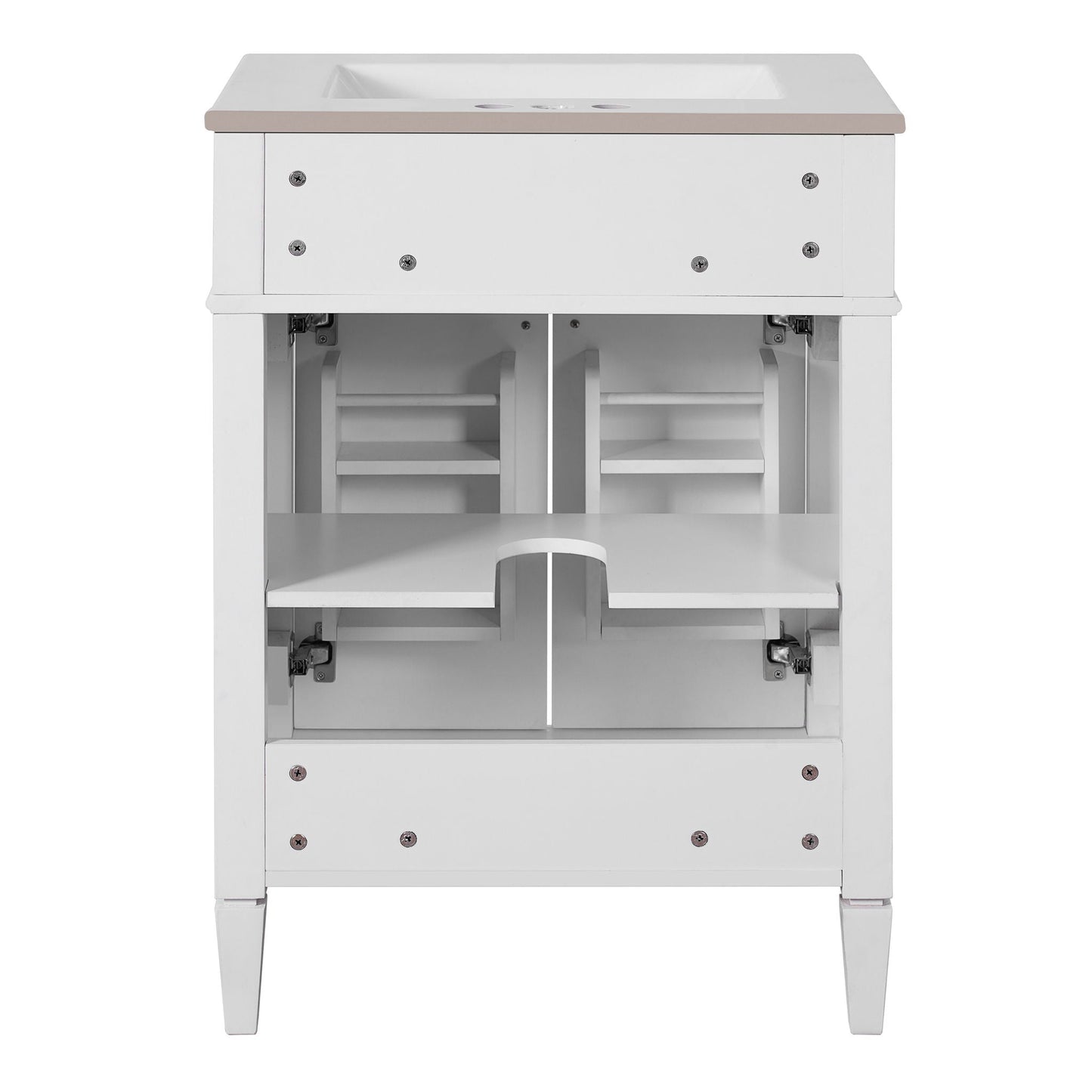 Bathroom Vanity With 2 Doors And Tip Out Drawer, Soft Closing Hinges