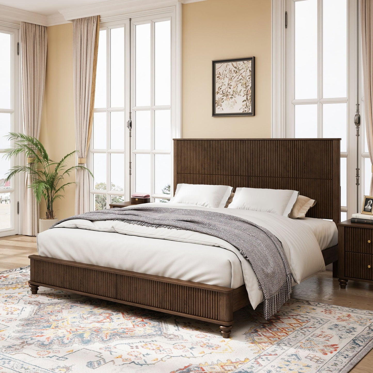 3 Piece Bedroom Set With Bed And 2 Nightstands