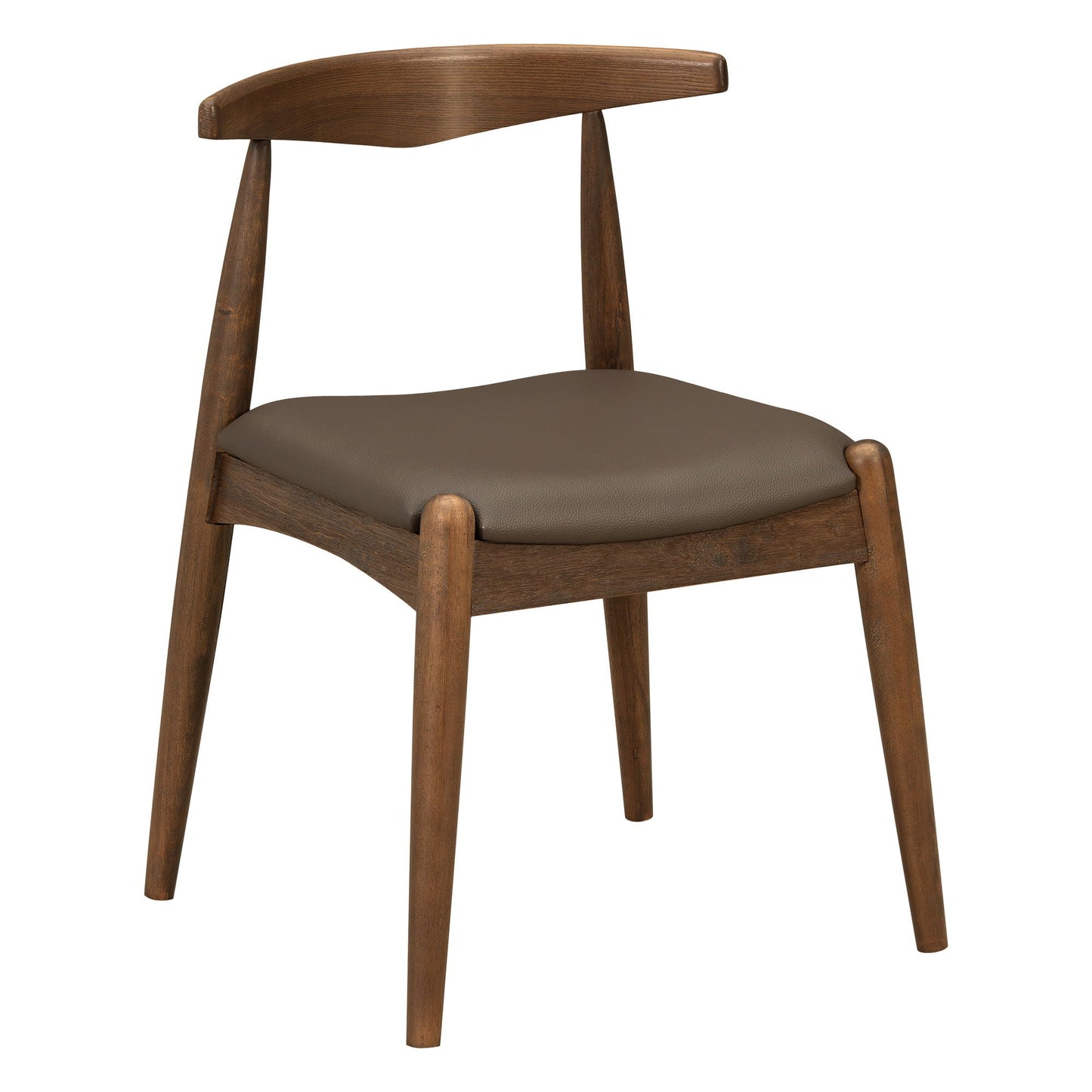 5 Piece Dining Set With 1 Table And 4 Upholstered Chairs - Brown / Walnut