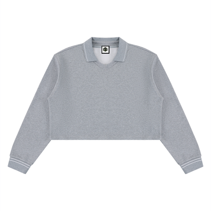 Loki & Ivy Women’s Crop Collared Sweatshirt