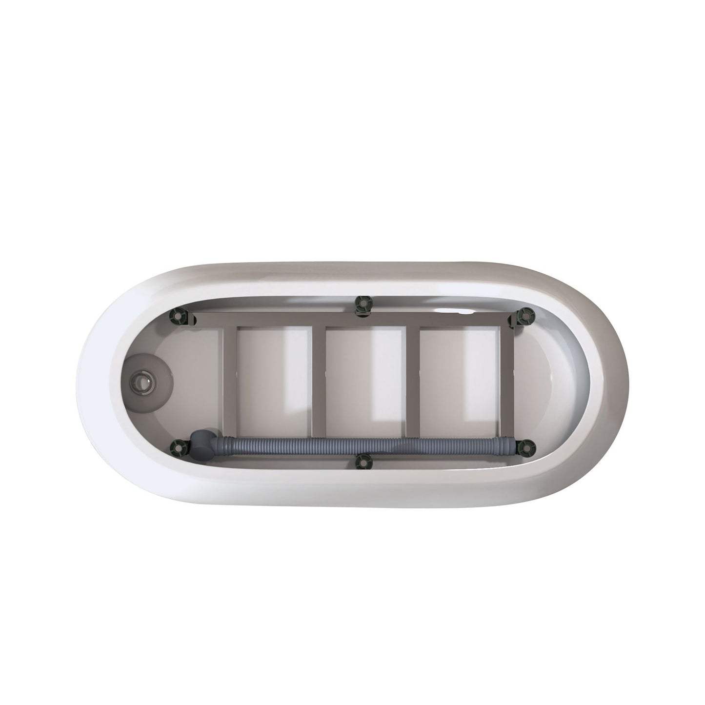 Special-Shaped Freestanding Slipper Bathtub, Overflow & Pop Up Drain