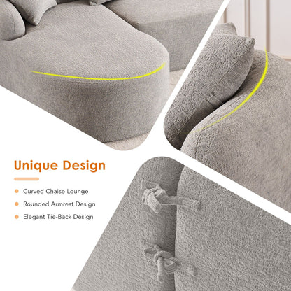 Combined Sofa With 4 Pillows