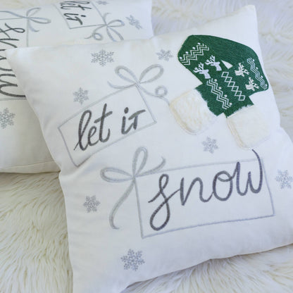 Let It Snow Christmas Throw Pillow