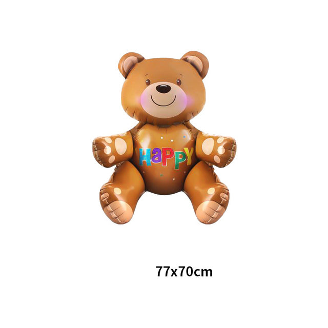 Big Bear Foil Balloon Large Size Love Heart Wedding