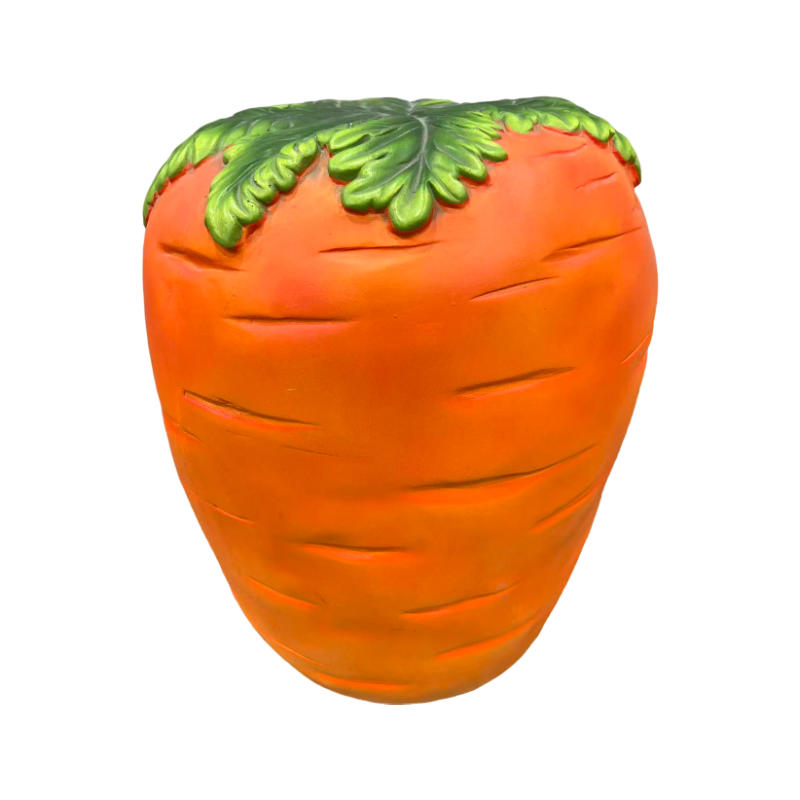 16" Oversized Carrot-Shaped Resin Stool