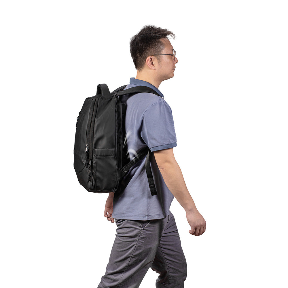 Black Technology Ice Cooling Backpack With USB Powerful Airflow Circulation For 18L Large Capacity Travel Commute Business Trip Men's Essential Breathable Mesh Anti-Sweat Multi-Compartment Storage