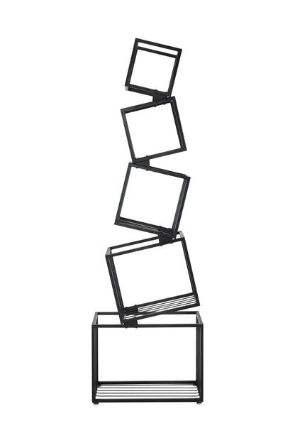 5-Tier Metal Geometric Bookshelf