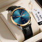 Men's Minimalist Watch With A Dual-calendar Leather Strap