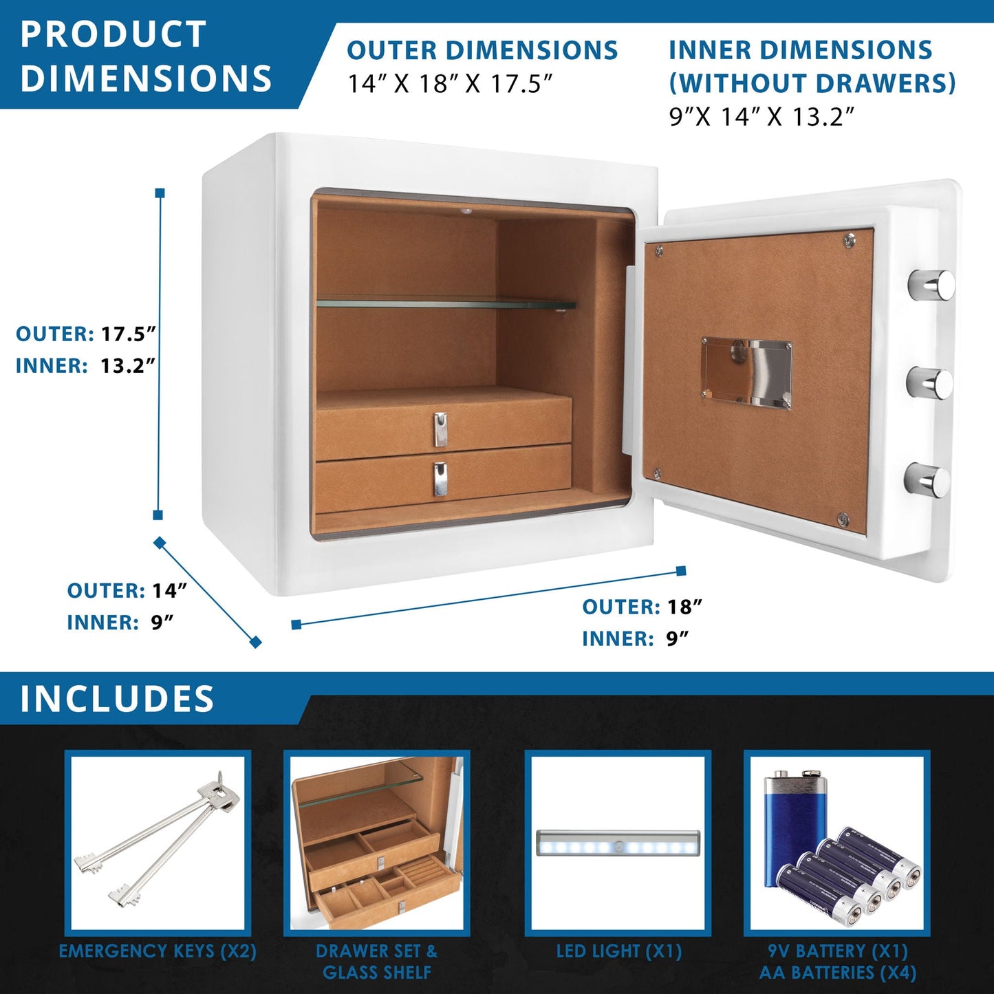 Durable Construction Jewelry Safe