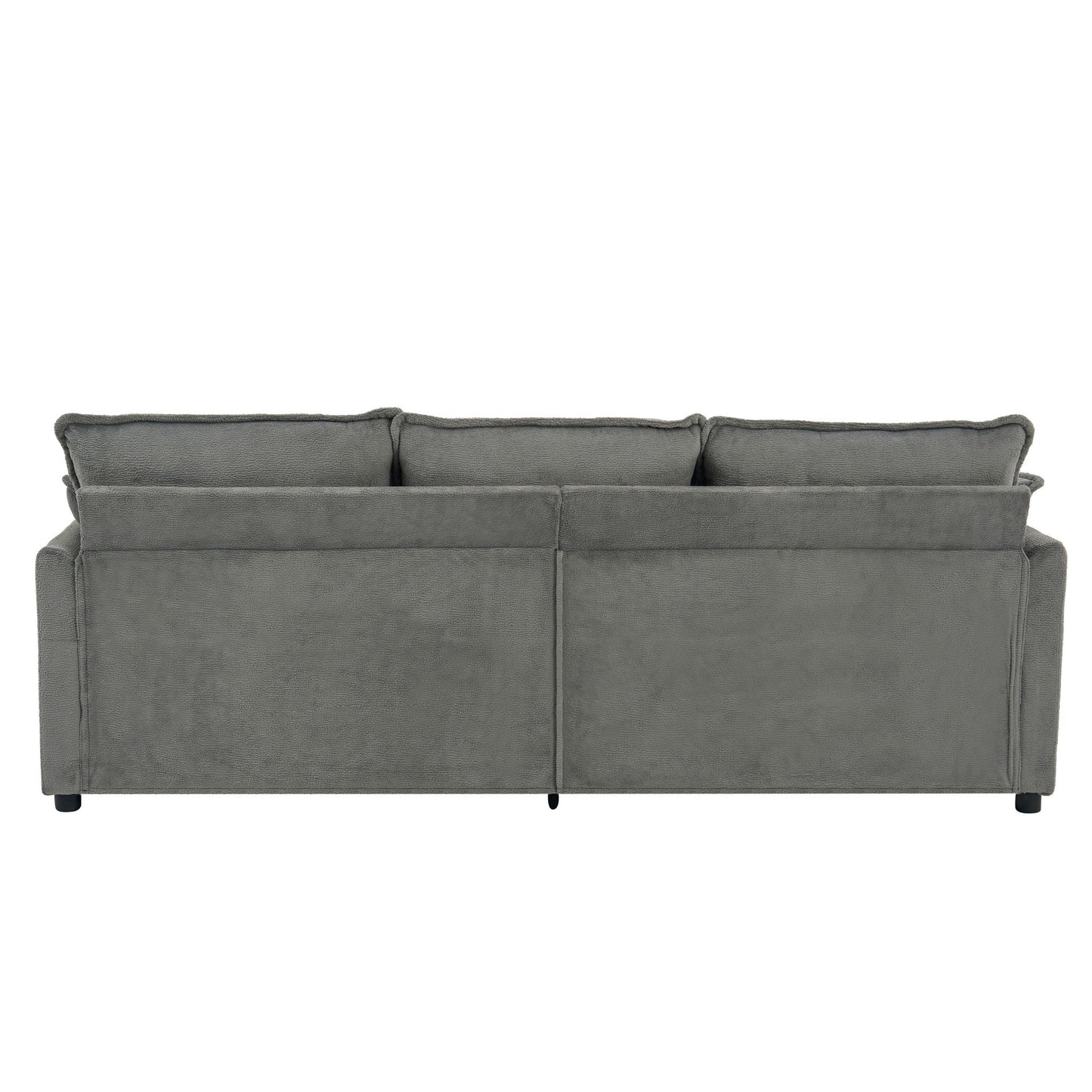Modern 3 Seater Sofa With Side Storage Pockets For Living Room