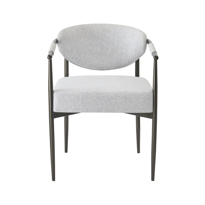 Modern Dining Chairs Set of 2 with Bronze Iron Frame