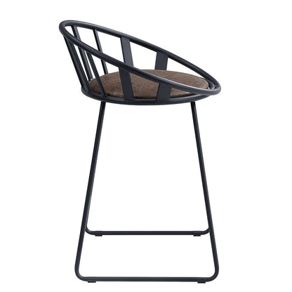 Zudora - Counter Height Chair (Set of 2) - Synthetic Leather & Black