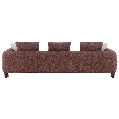 Mardi - Sofa With 6 Pillows - Maroon Tweed