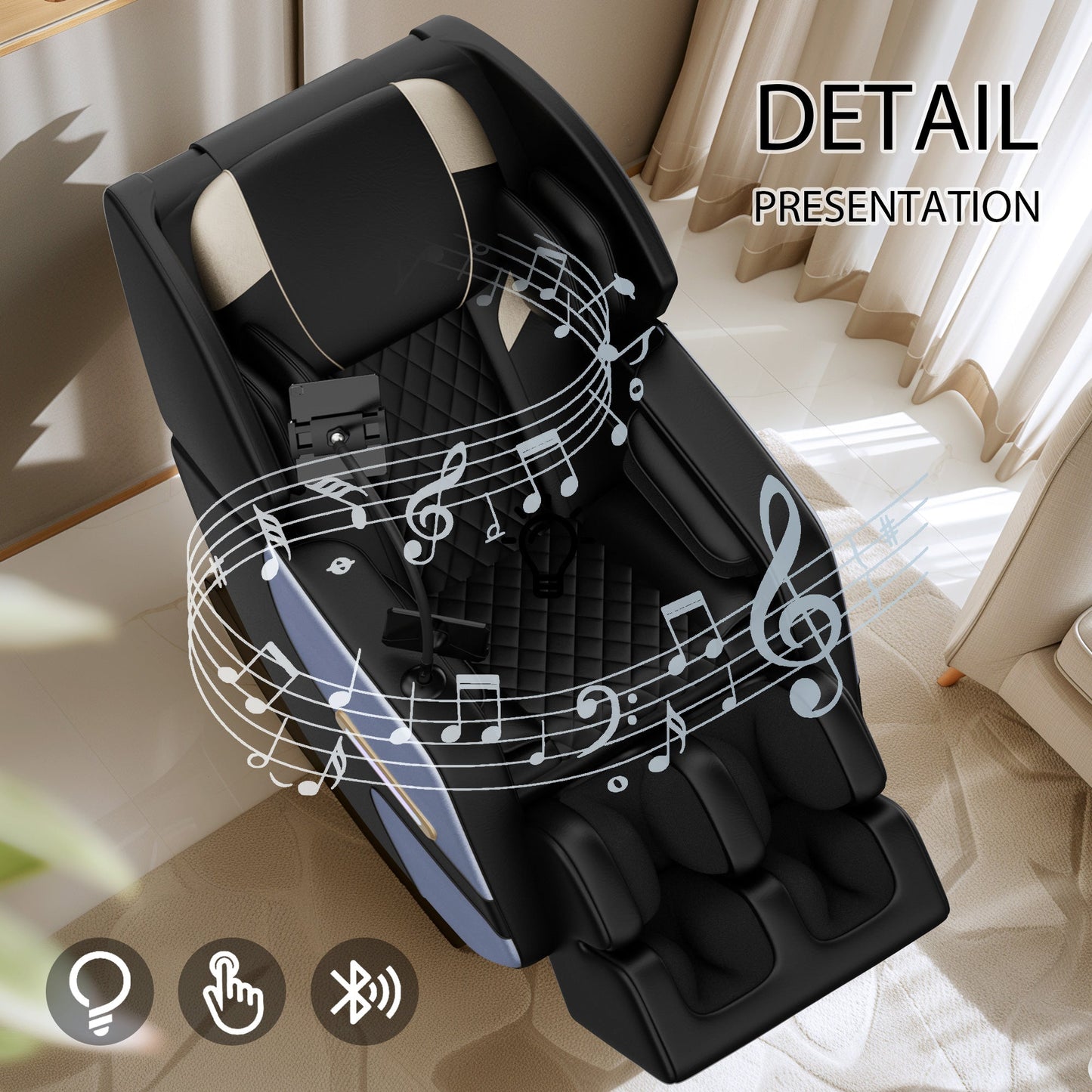 Massage Chair Recliner with Zero Gravity and Full Body Air Pressure