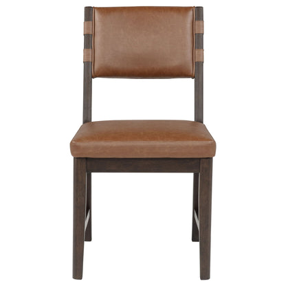 Tegan Faux Leather Upholstered Dining Side Chair Cognac (Set of 2)
