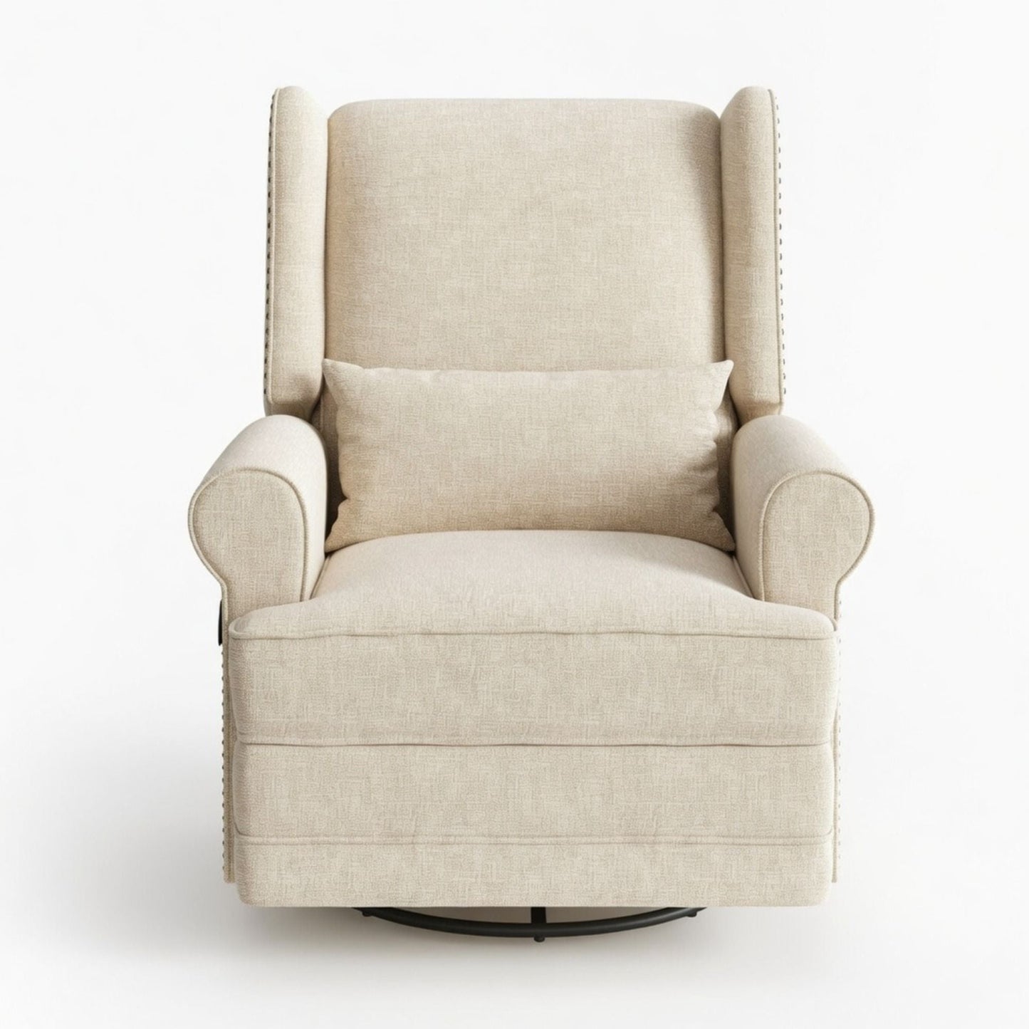 Extra Wide Swivel Recliner Glider Chair With Footrest