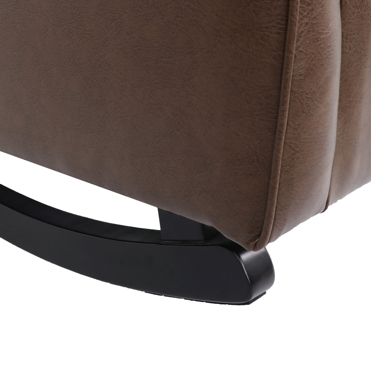 Amedou Contemporary Tufted Wingback Rocking Chair - Dark Brown