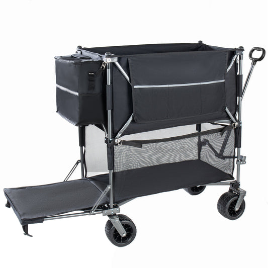 55" Heavy Duty Double-Layer Wagon with Brakes
