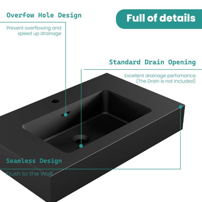 BB02-30-109 Integrated Engineered Solid Surface Basin Matt