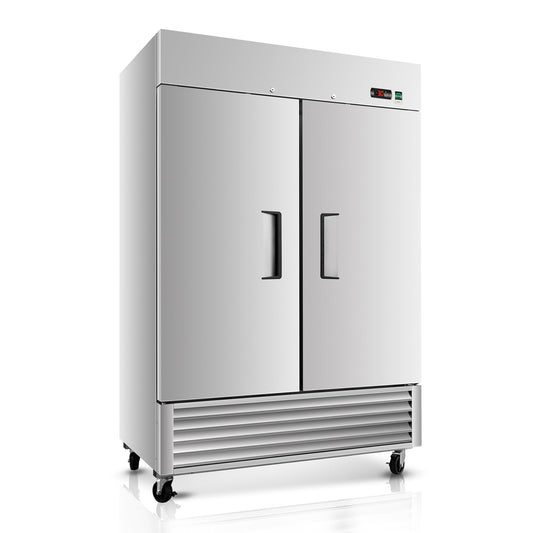 54" Commercial Freezer with 2 Solid Doors