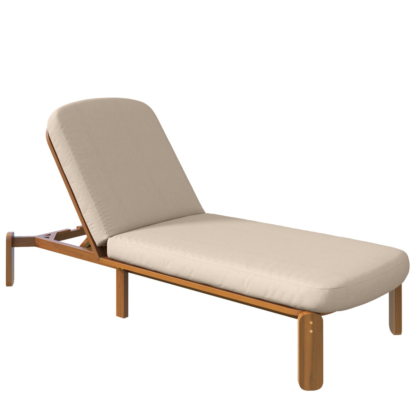 Outdoor Chaise Lounge With Adjustable Backrest